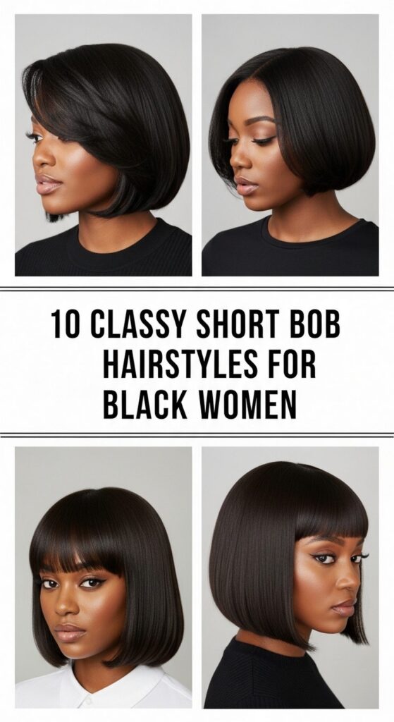 Classy Short Bob Hairstyles for Black Women