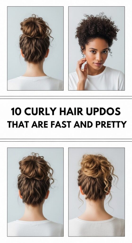 Curly Hair Updos That Are Fast and Pretty