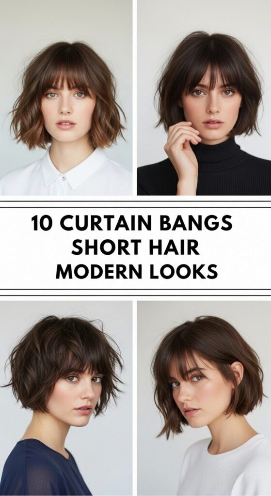 Curtain Bangs Short Hair Modern Looks