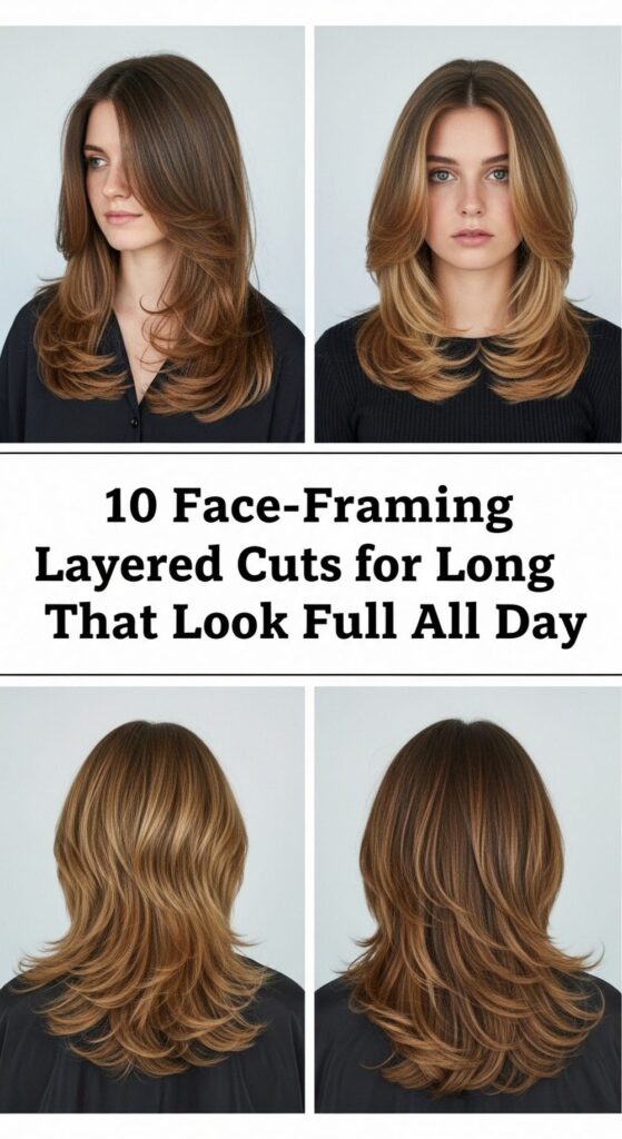 Face-Framing Layered Cuts for Long Hair That Look Full All Day