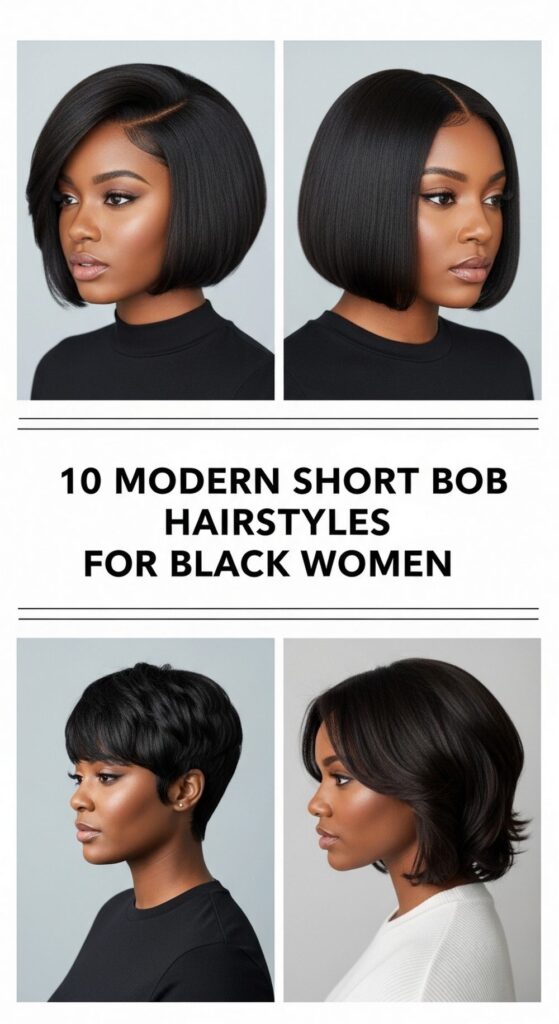 Modern Short Bob Hairstyles for Black Women