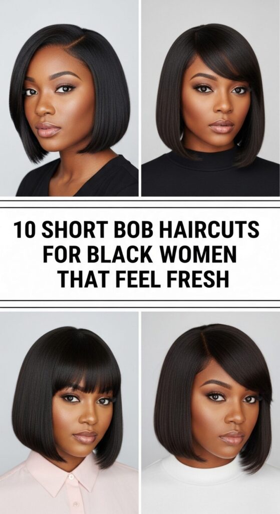 Short Bob Haircuts for Black Women That Feel Fresh