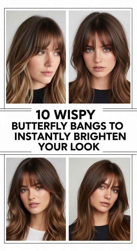 Wispy Butterfly Bangs to Instantly Brighten Your Look