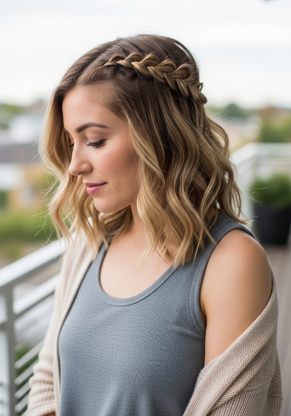 Beachy Waves with Mini Braid Detail