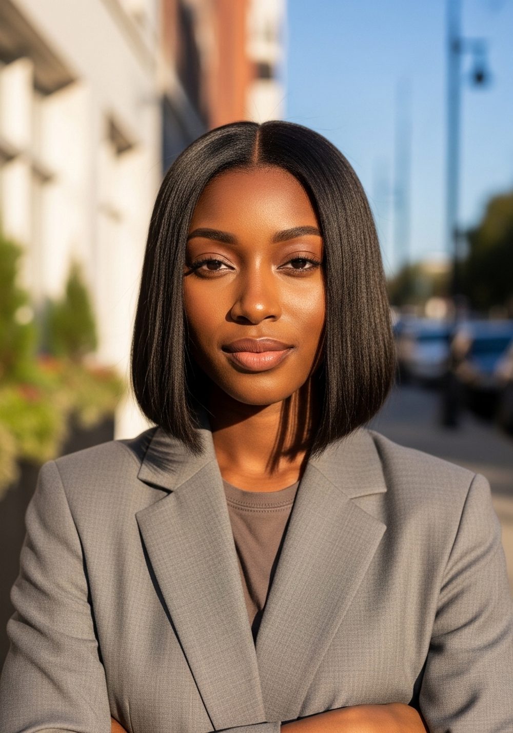 Blunt Chin-Length Bob Hairstyle