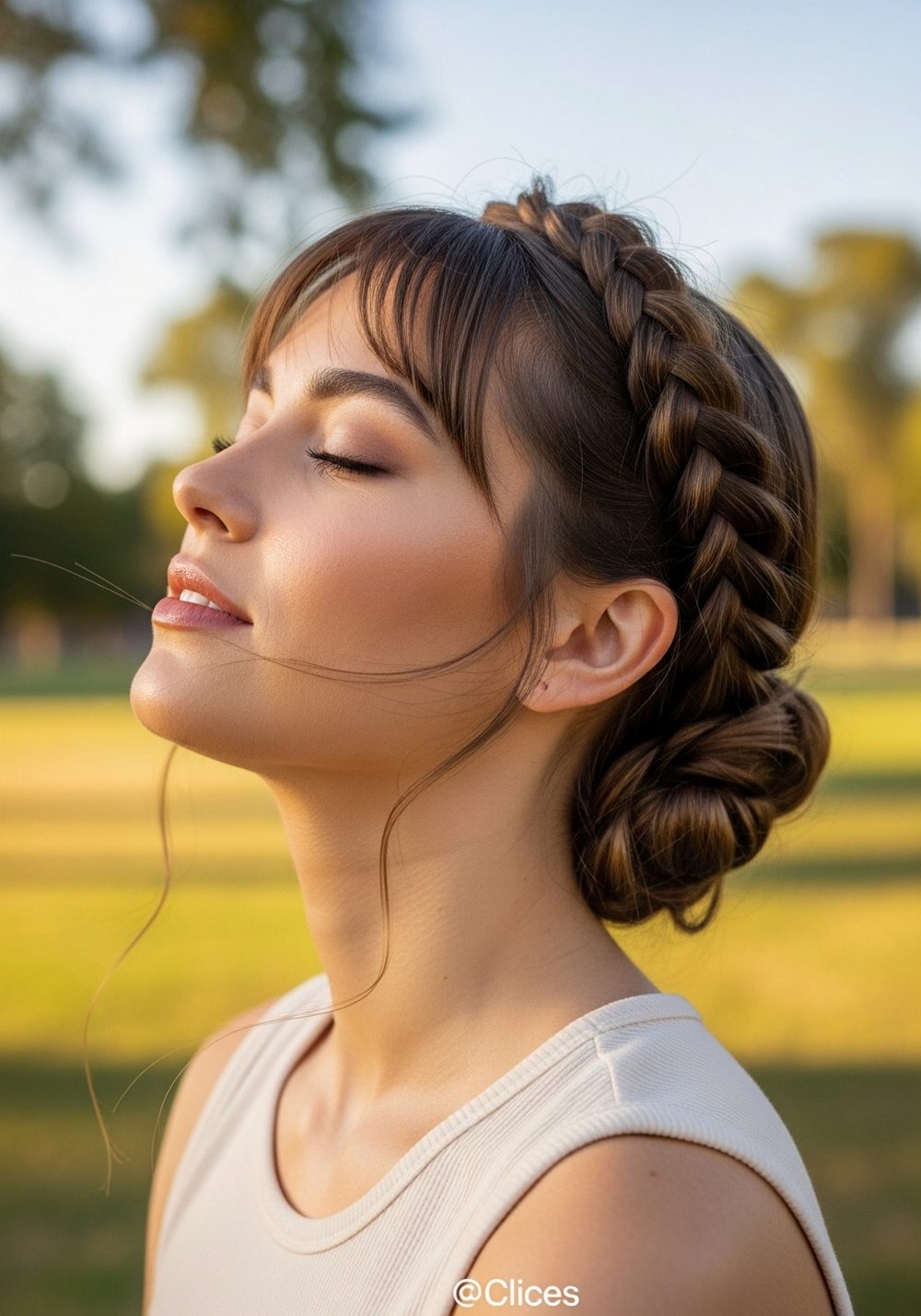 Braided Crown Bundle Hairstyle