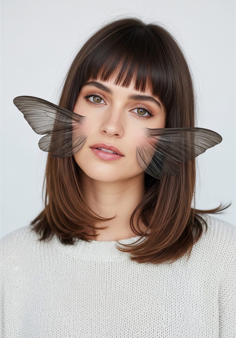 Cheekbone-Hugging Butterfly Fringe