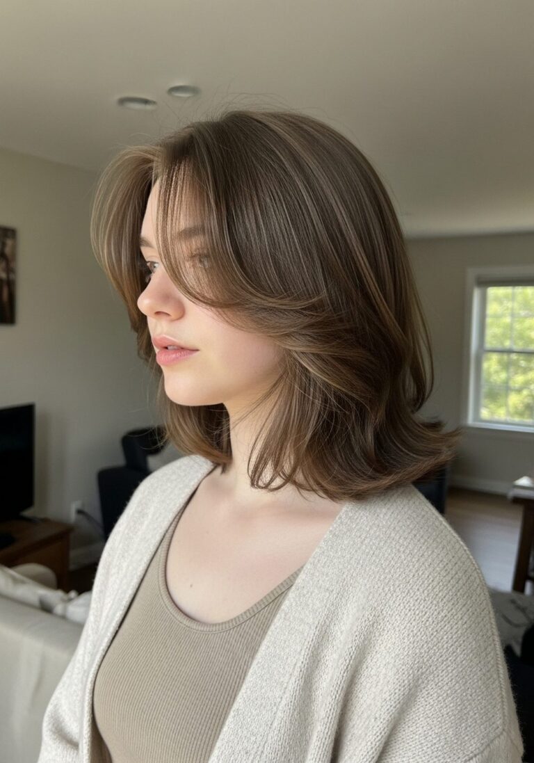 Collarbone Lob with Face-Framing Layers