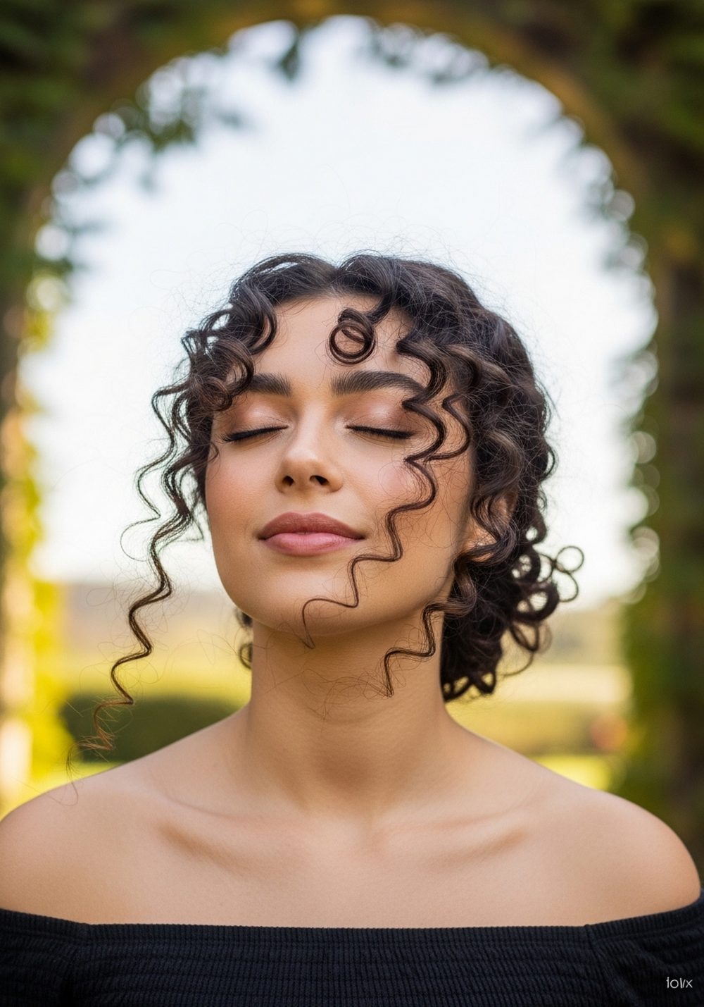 Curly Romantic Nape Bundle Hairstyle