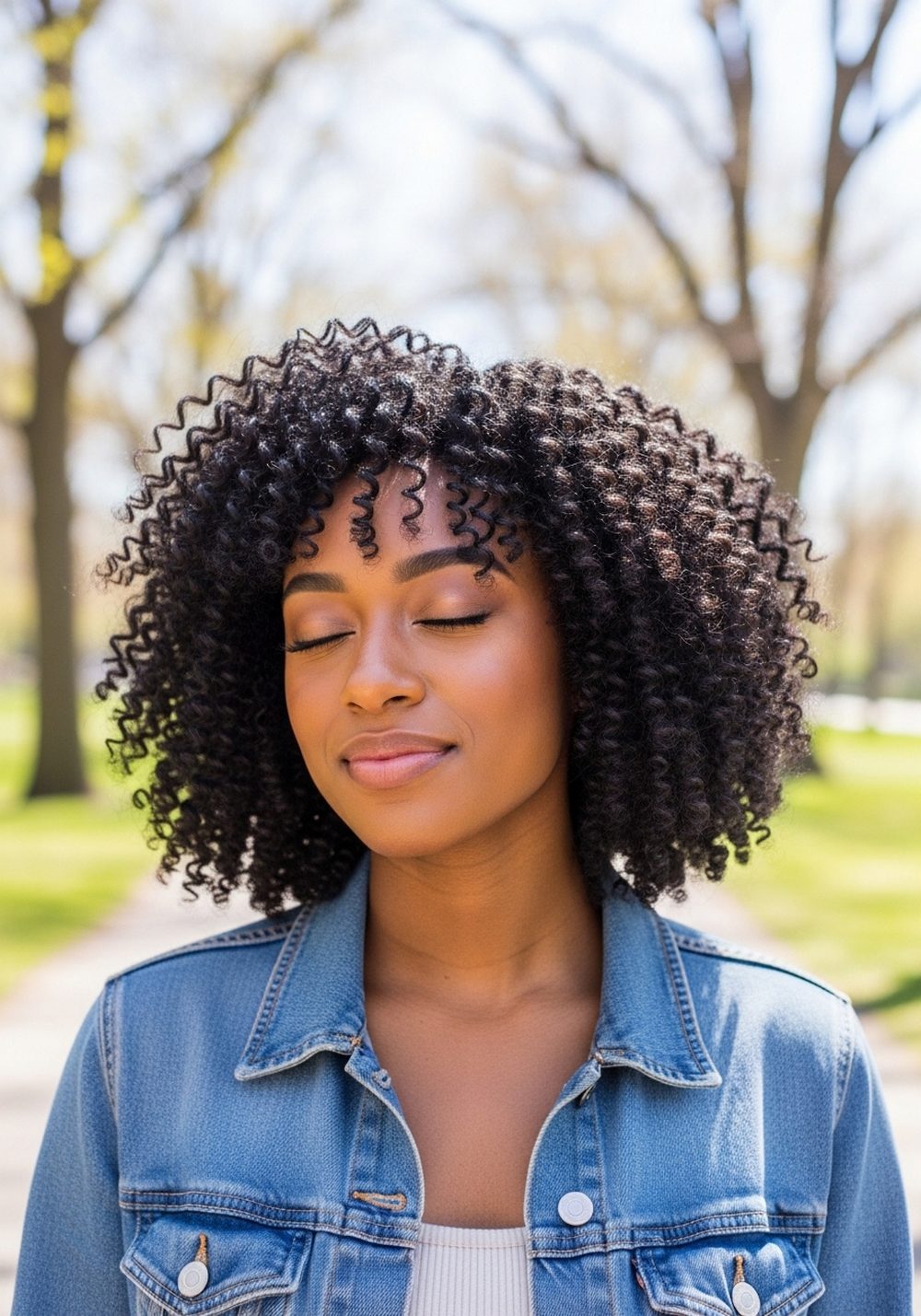 Curly Tapered Bob Hairstyle