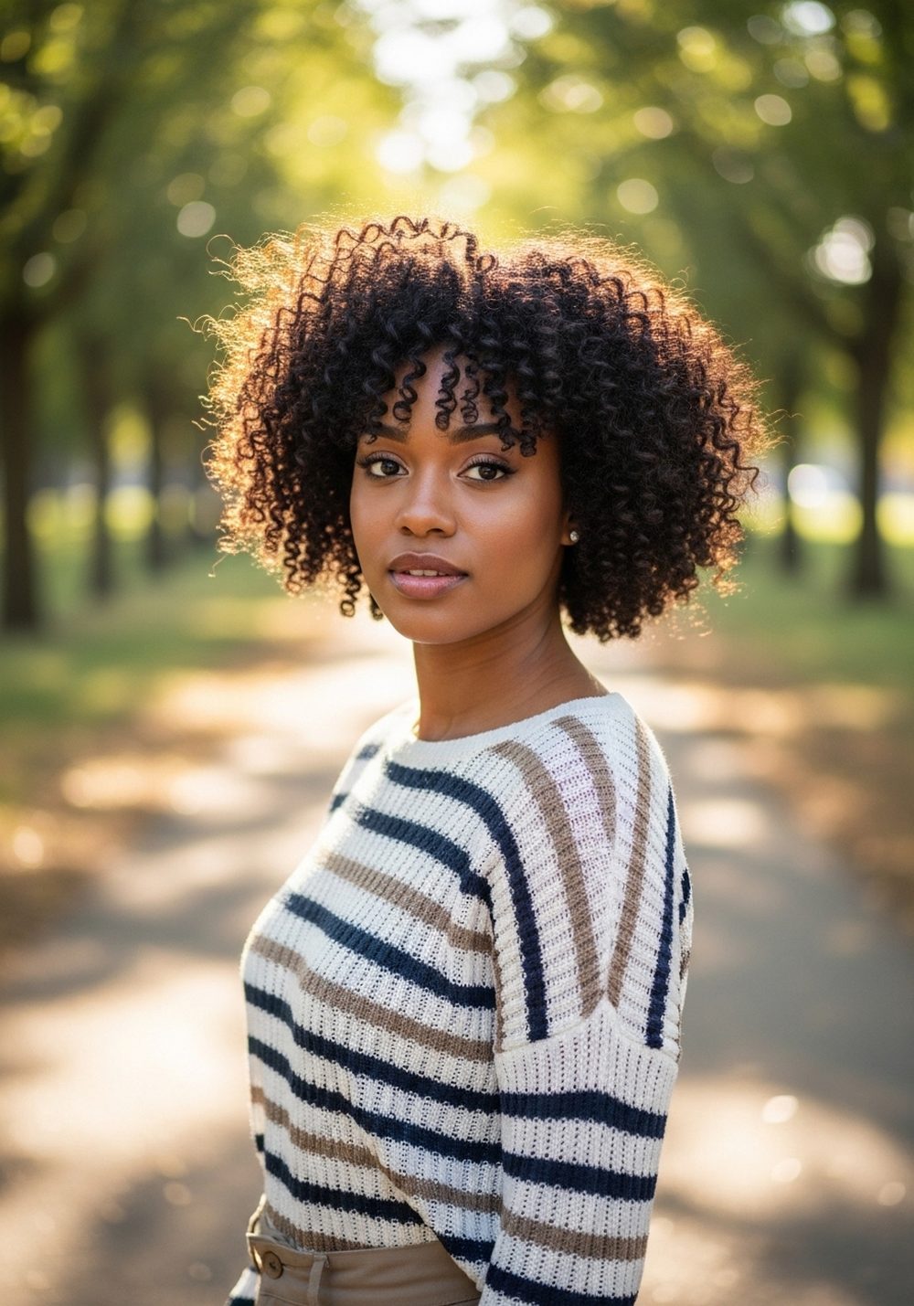 Curly Tapered Bob Hairstyle