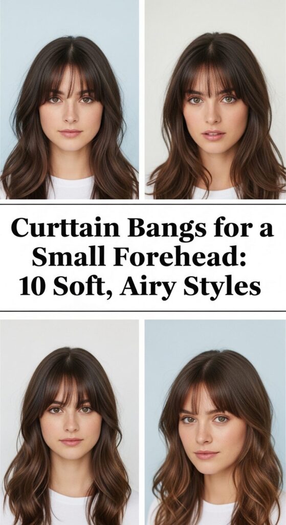 Curtain Bangs for a Small Forehead - Soft, Airy Styles
