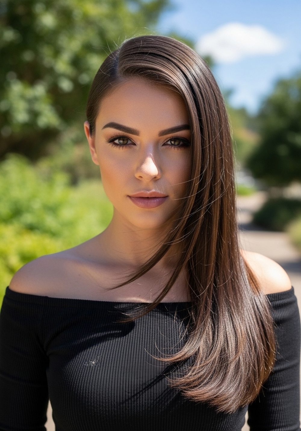 Deep Side Part Glam Bundle Hairstyle