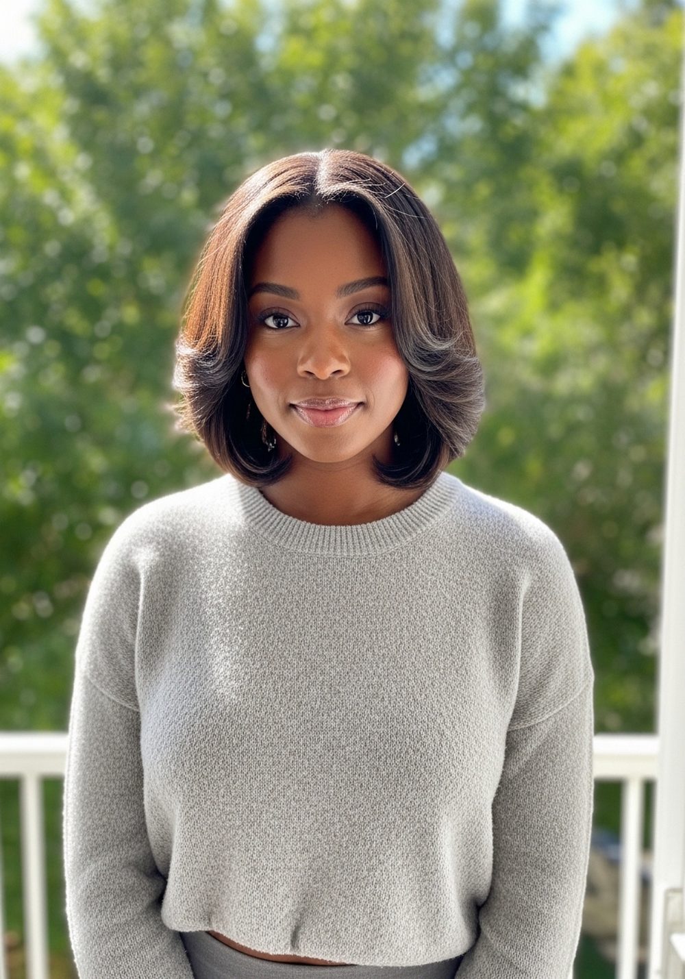 Feathered Layered Bob Hairstyle