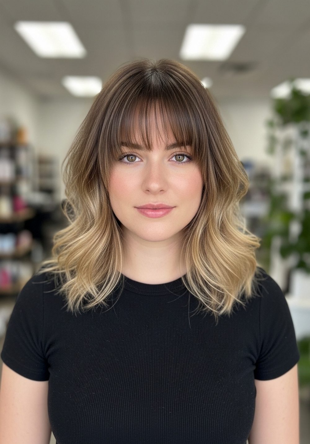 Fluffy Crown-Lift Butterfly Bangs