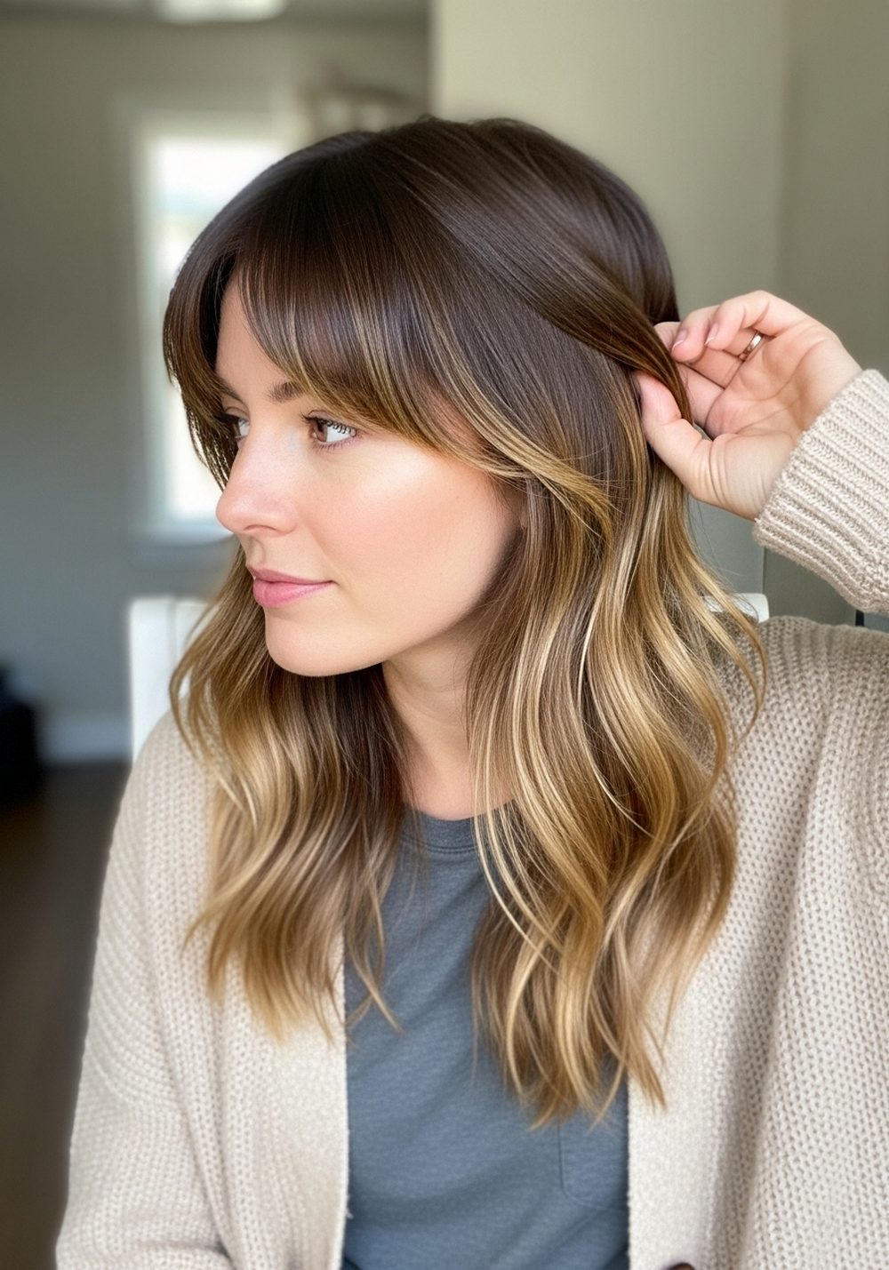 Grown-Out Wispy Butterfly Bangs