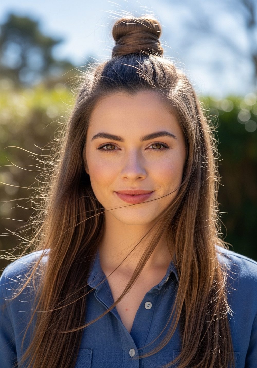 Half-Up Wrapped Root Bundle Hairstyle