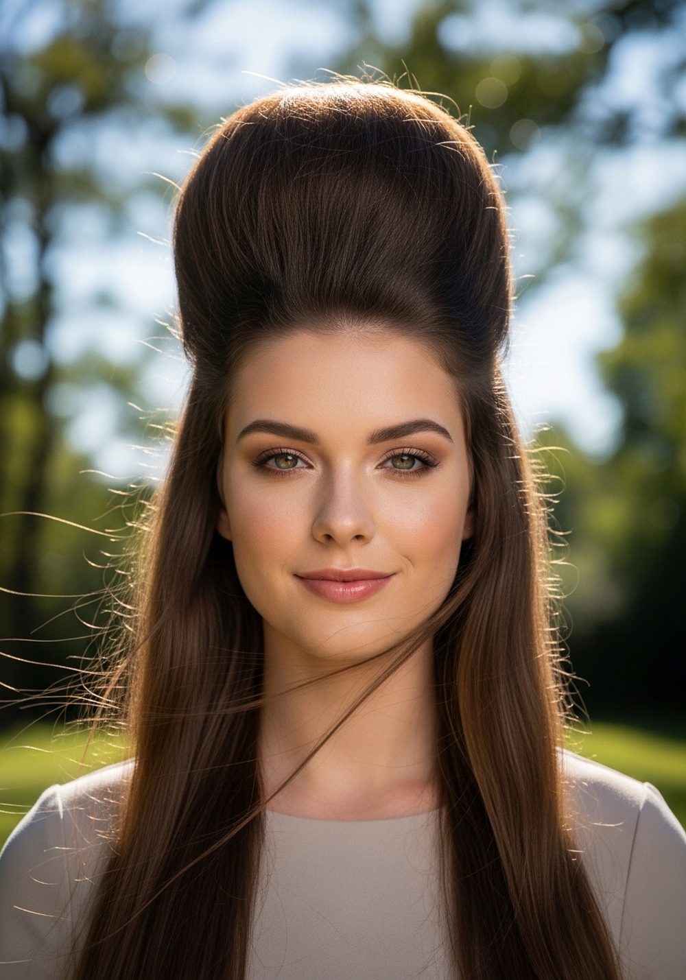 High Crown Voluminous Bundle Hairstyle