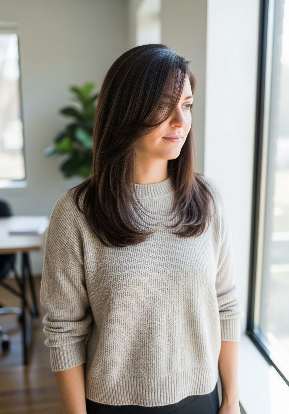 Invisible Face-Framing Layers