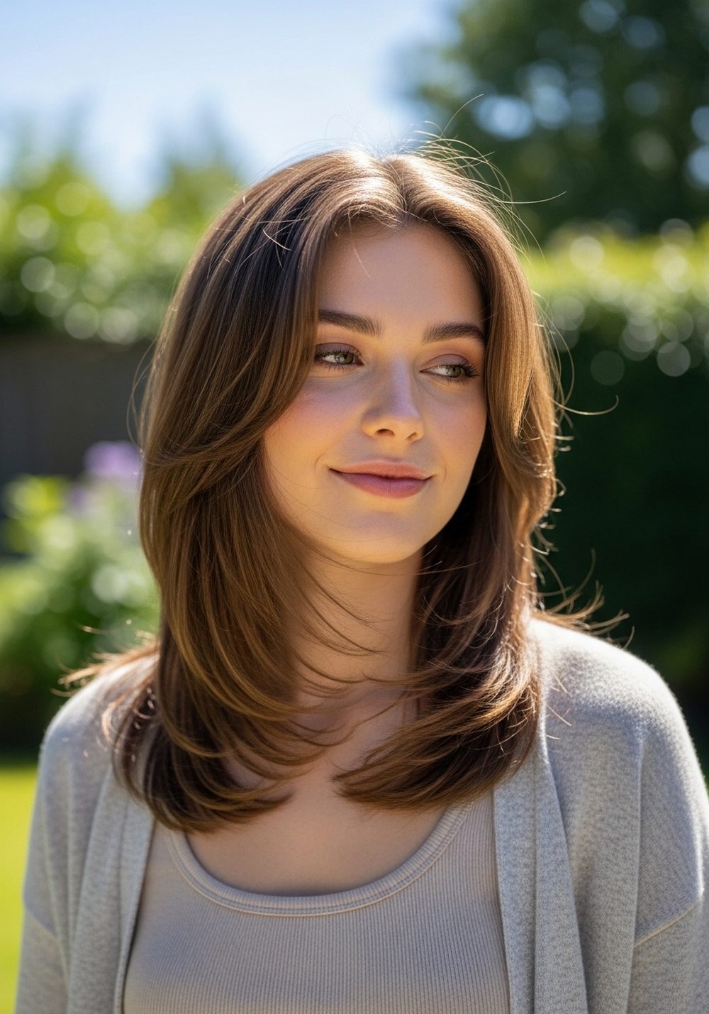 Layered Feathered Ends Bundle Hairstyle