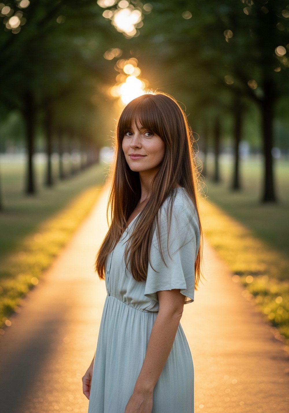 Long Butterfly Bangs with Flicked Ends