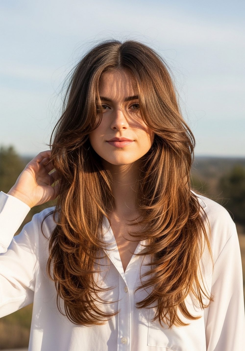 Long Layered Shag Hairstyle