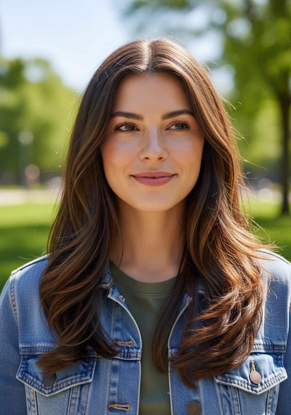 Long U-Shaped Layered Hairstyle