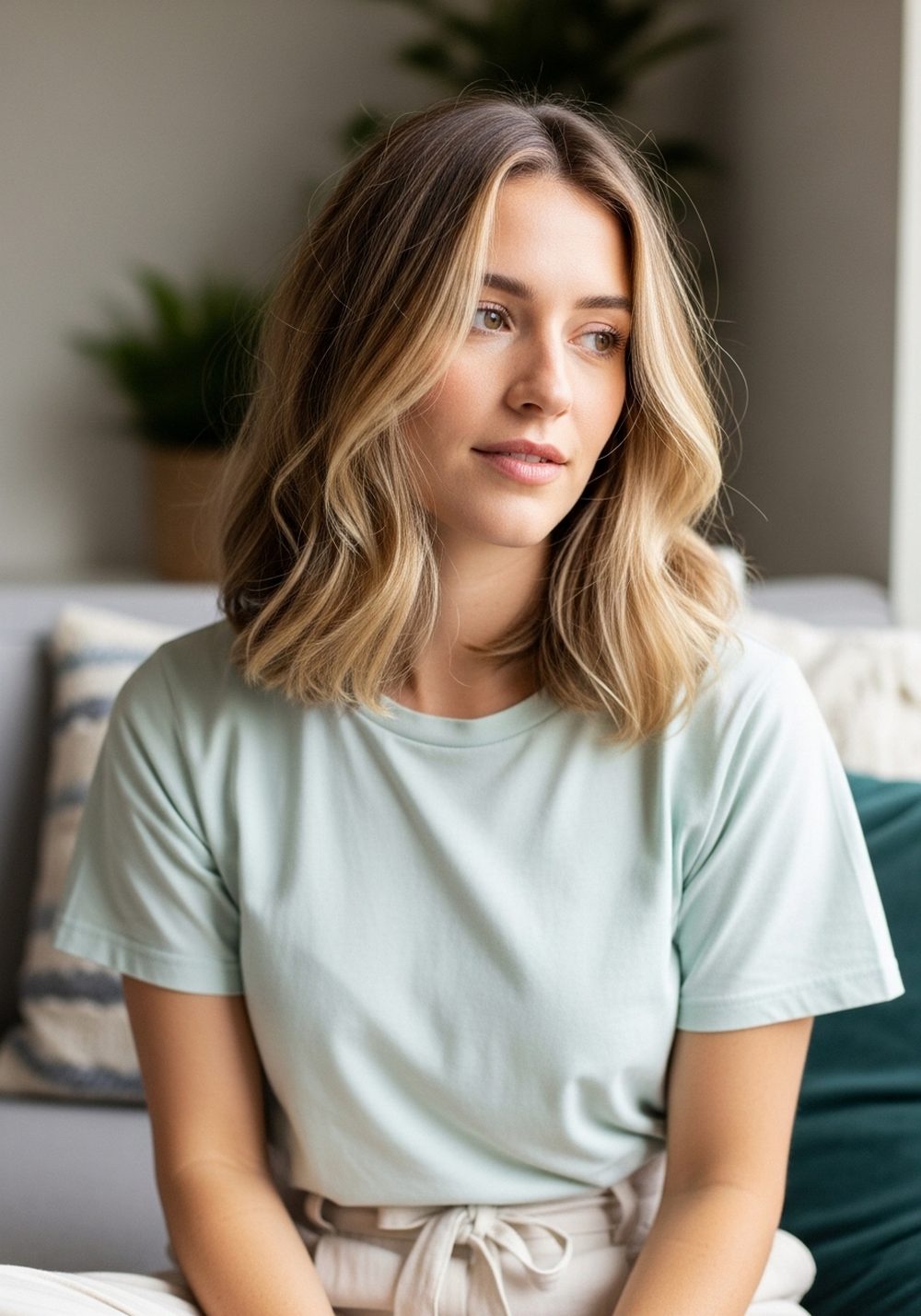 Loose Curtain Fringe Open Hair