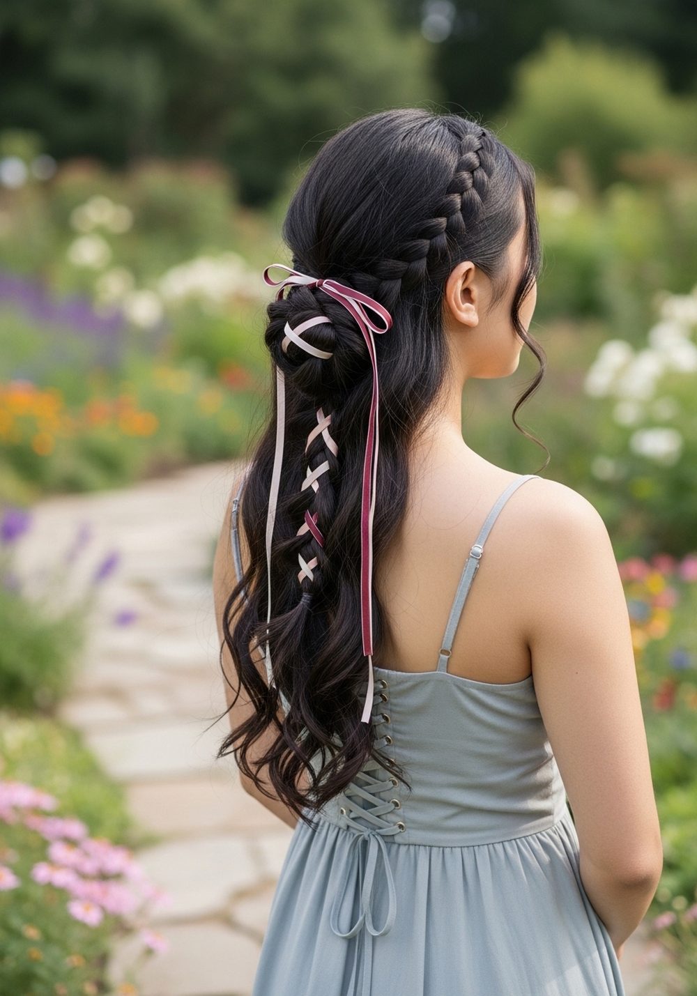 Low Corset Braid Bun
