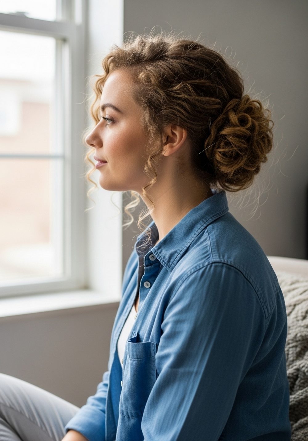 Low Curly Chignon