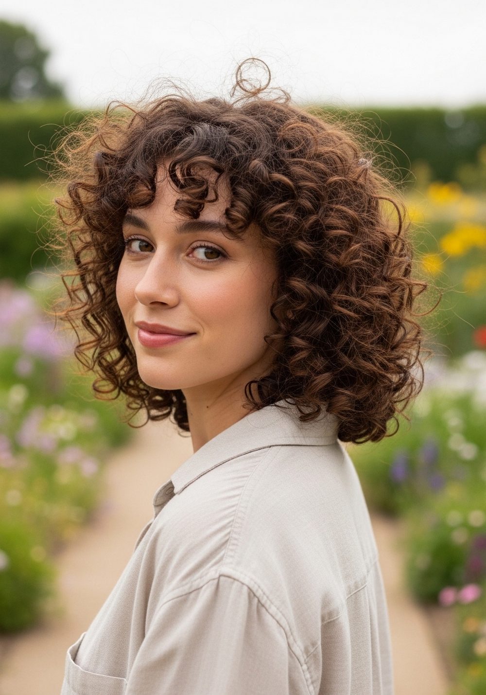 Low-Maintenance Curly Layers Hairstyle