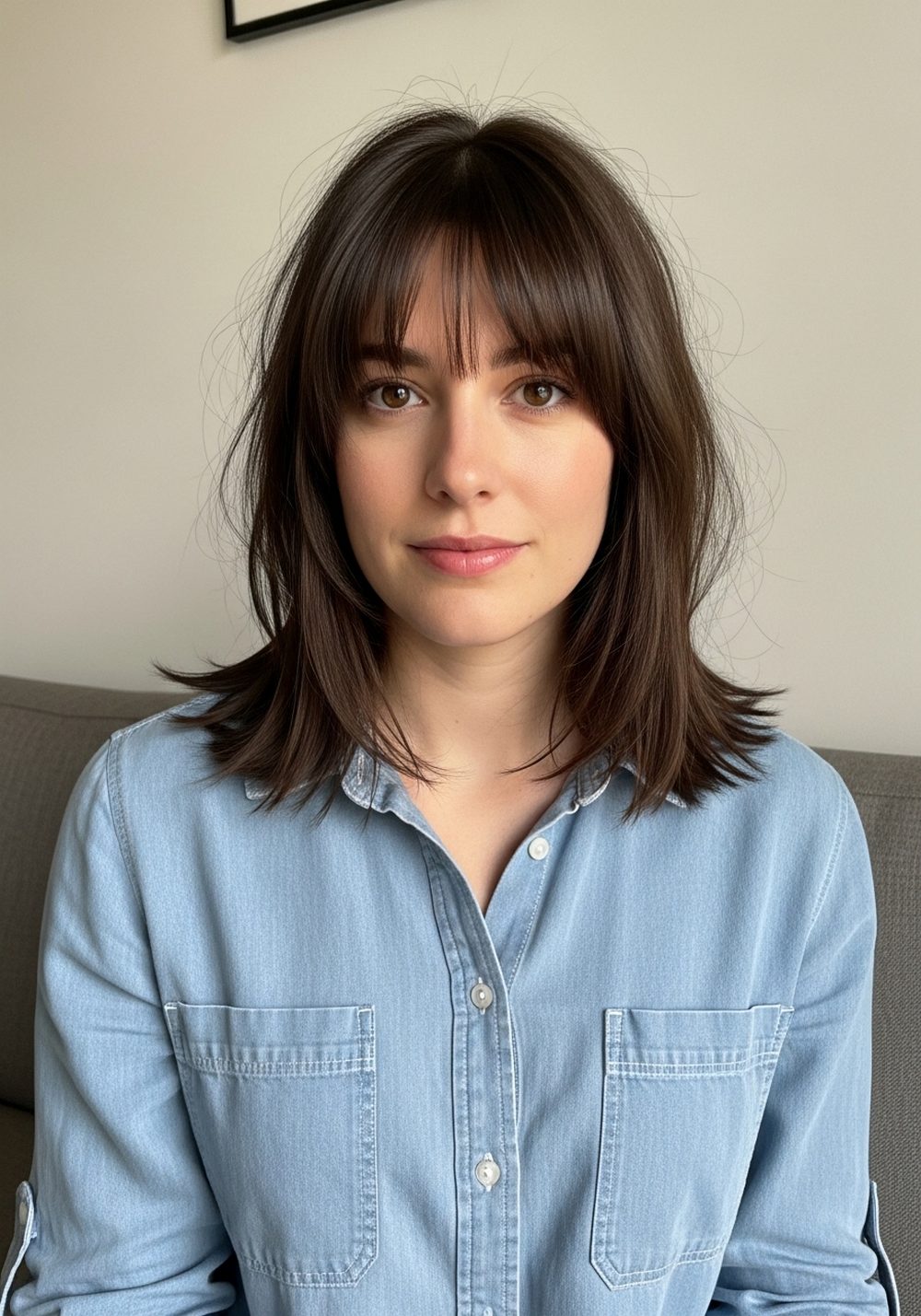 Low Maintenance Curtain Bangs Lob