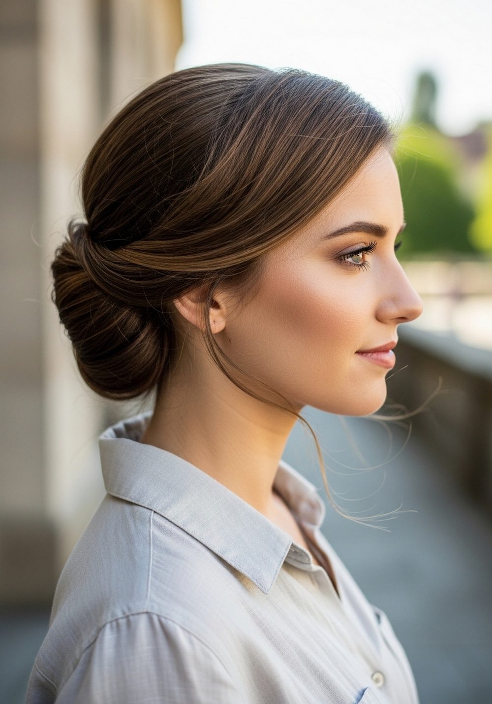 Low Rolled French Bundle Hairstyle