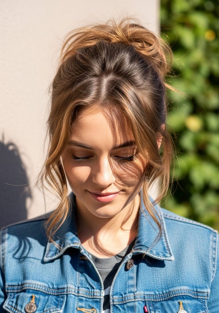 Messy Textured Low Bundle Hairstyle