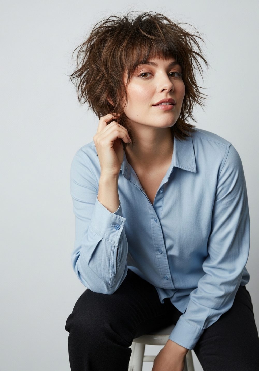 Shaggy Cut with Piecey Butterfly Fringe