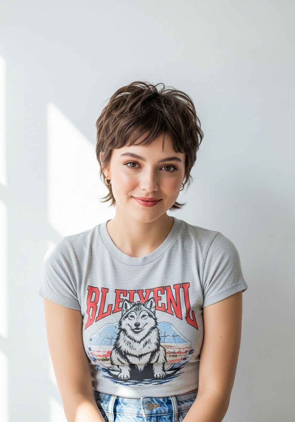 Short Choppy Wolf Cut Hairstyle