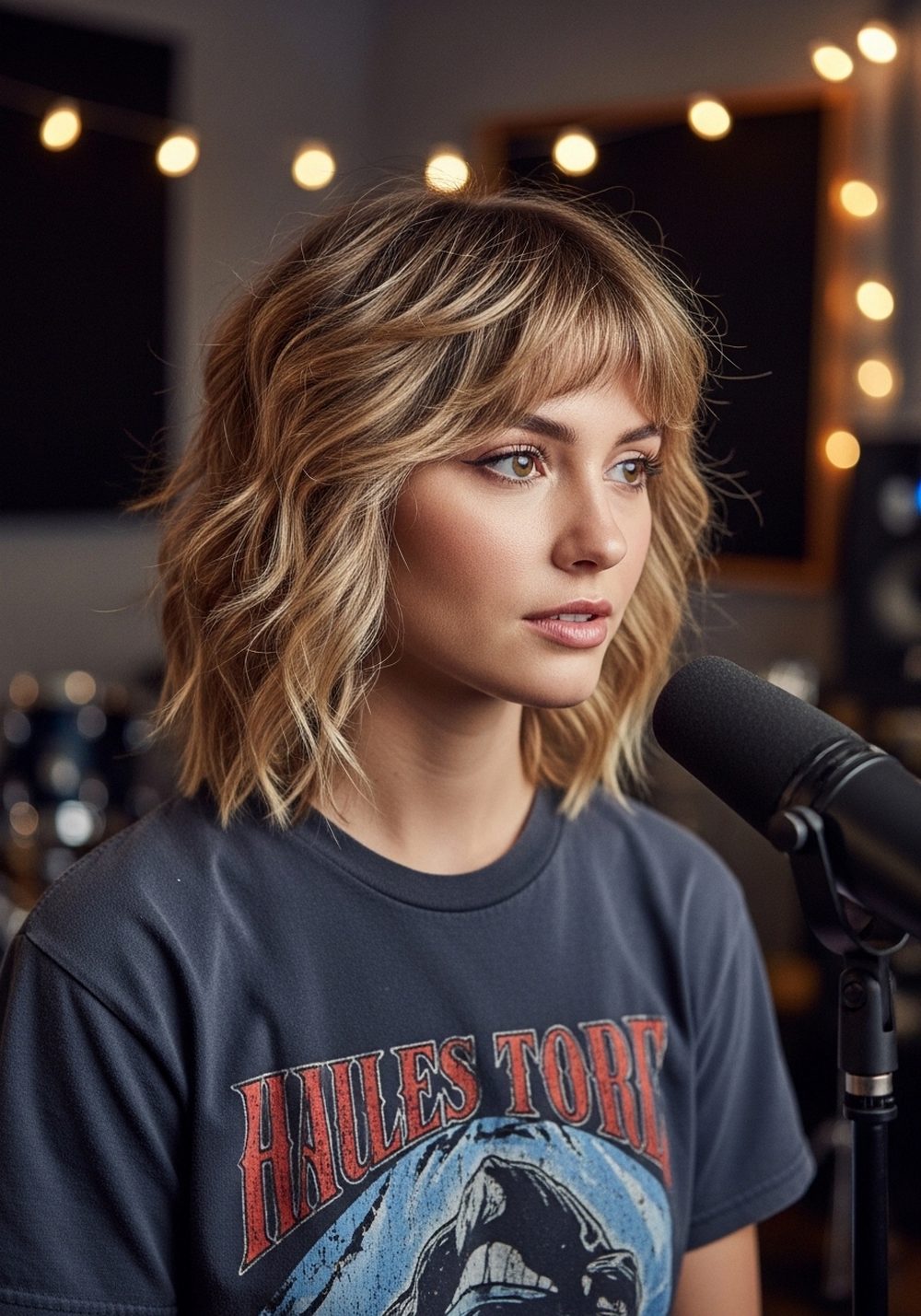 Short Layered Mullet Shag