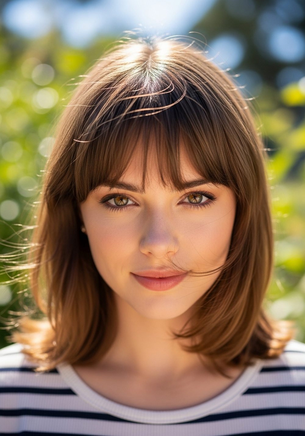 Soft Bangs Front-Framed Bundle Hairstyle