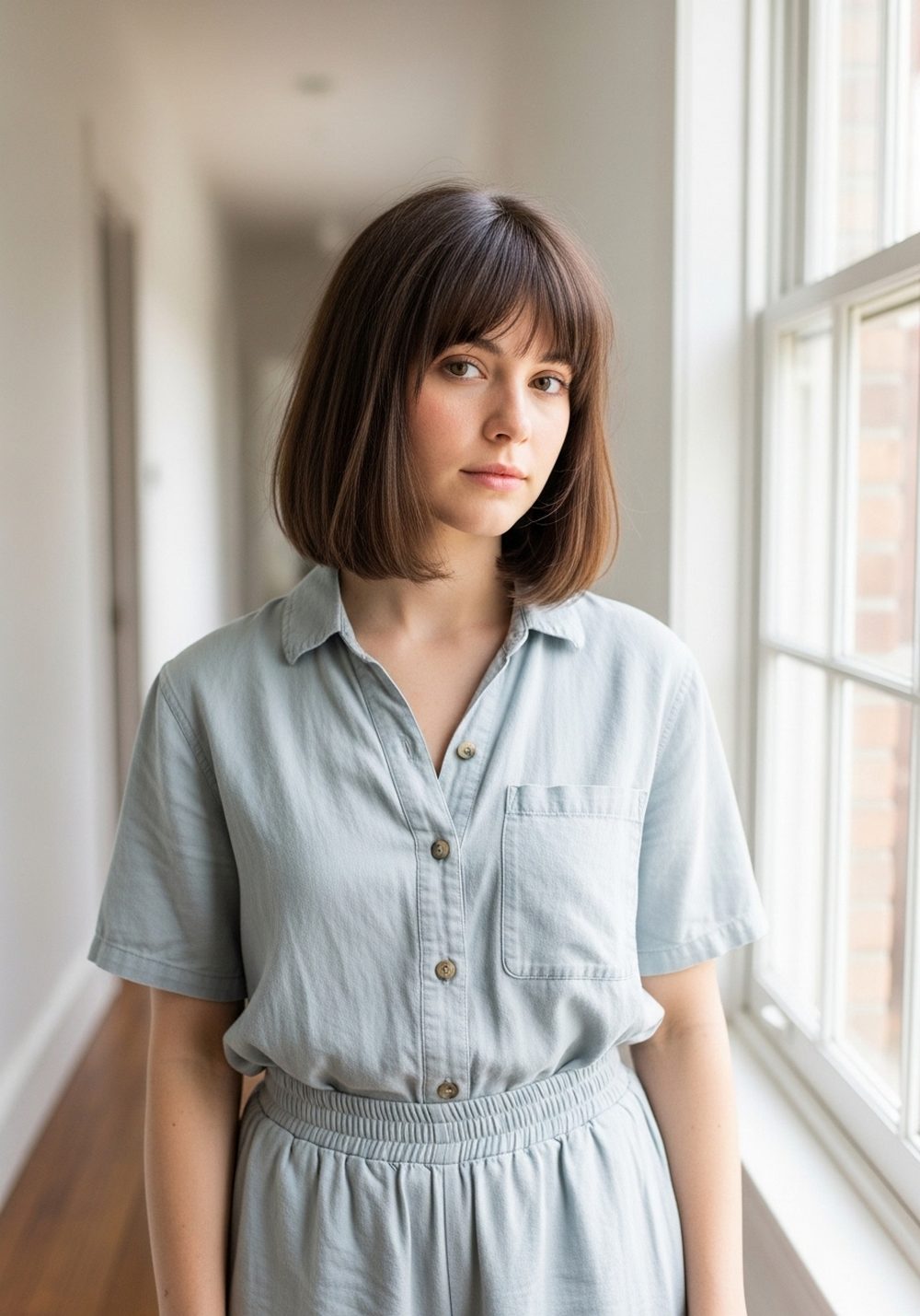 Soft Box Bob with Wispy Fringe