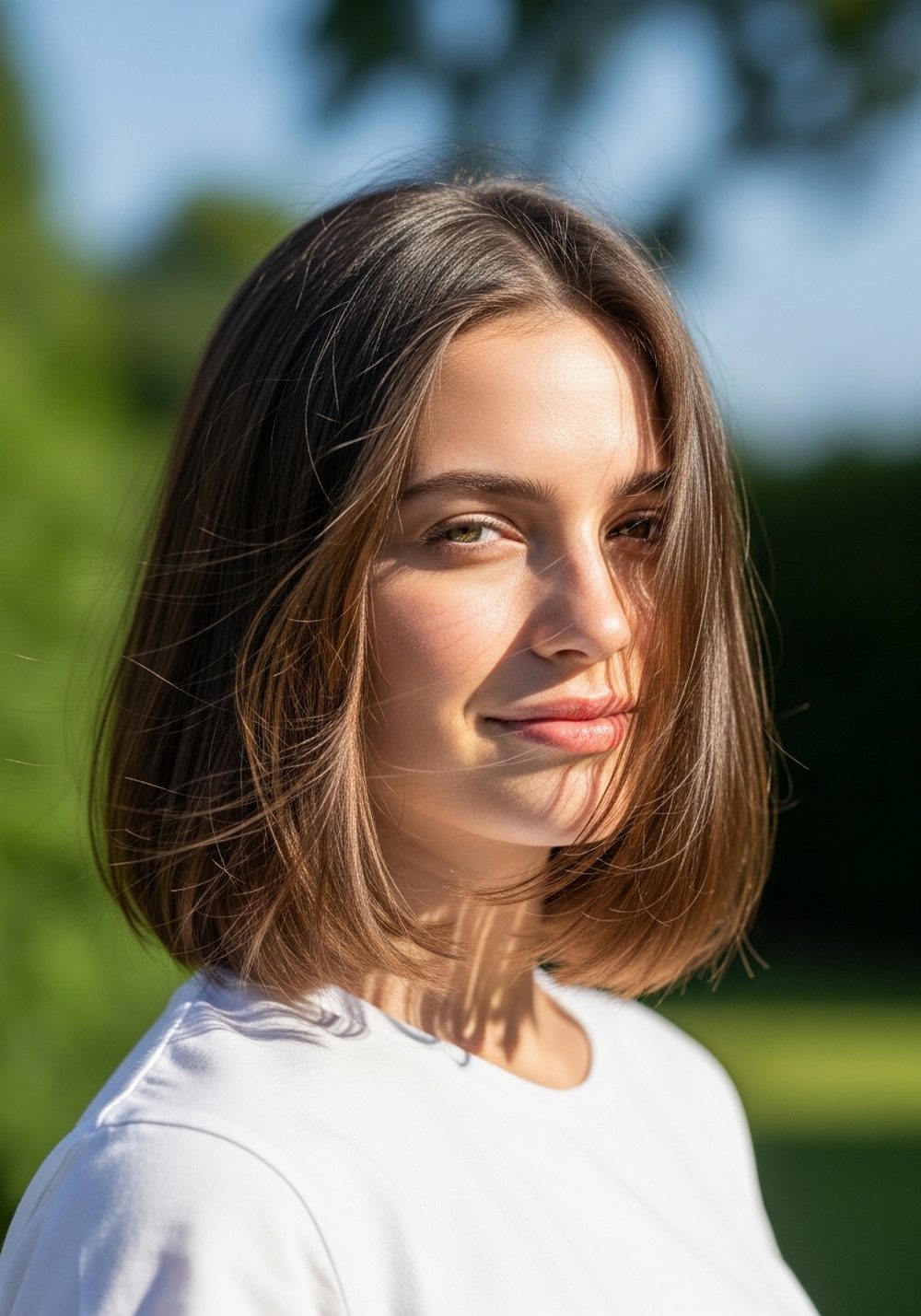 Soft Cheek-Length Bob Hairstyle