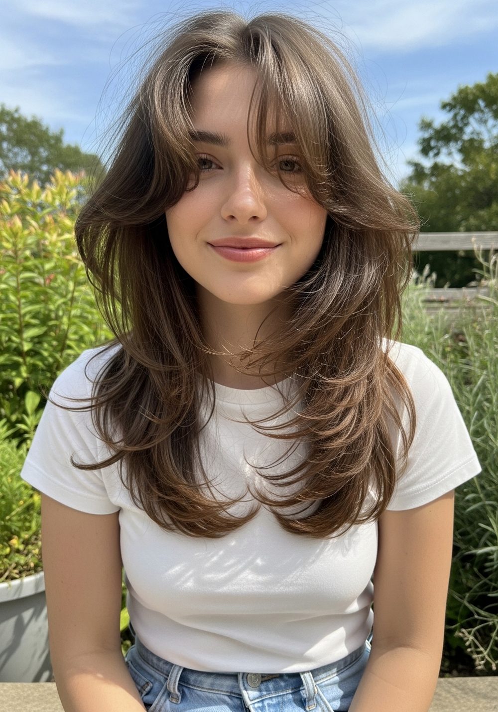 Soft Curtain Shag Hairstyle