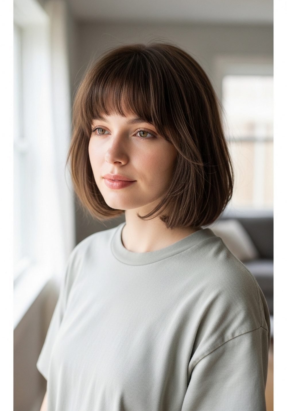 Soft Shag Bob with Curtain Bangs
