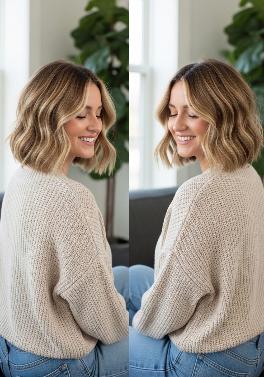 Soft Side-Part Beachy Bob