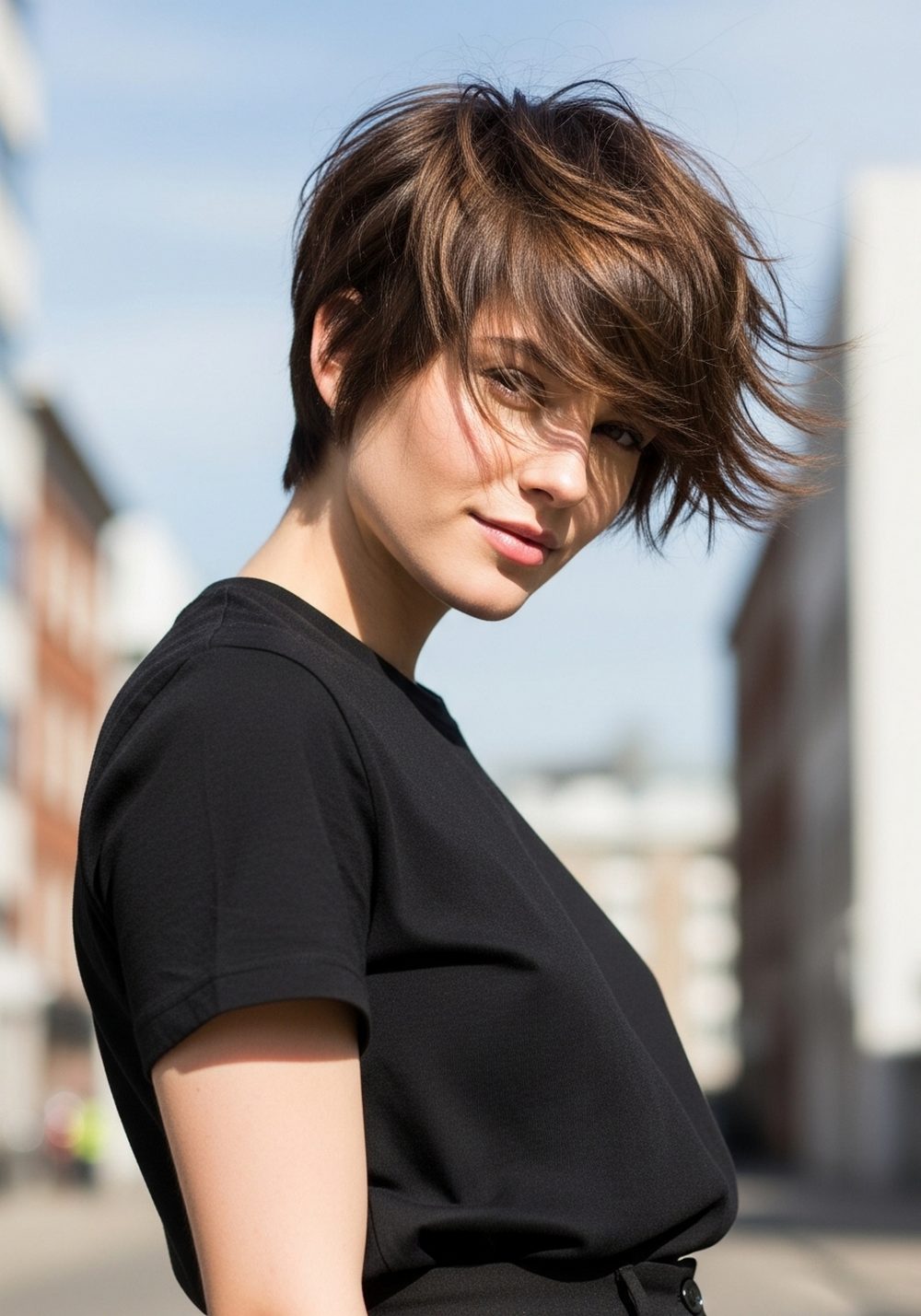 Textured Bixie Shag Hairstyle