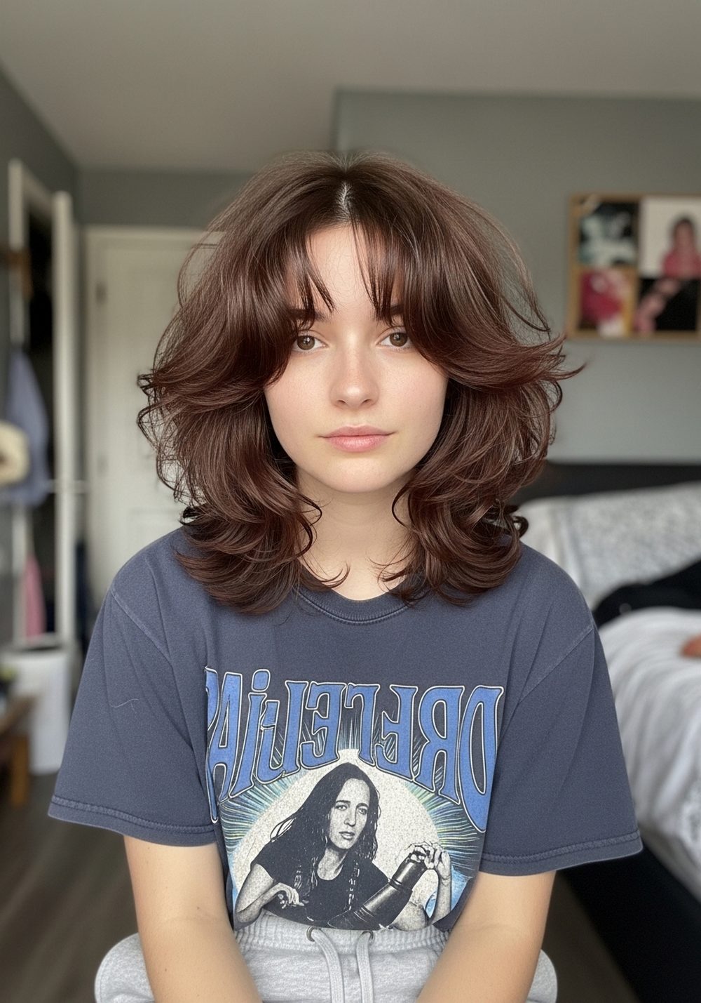 Textured Shaggy Collarbone Lob