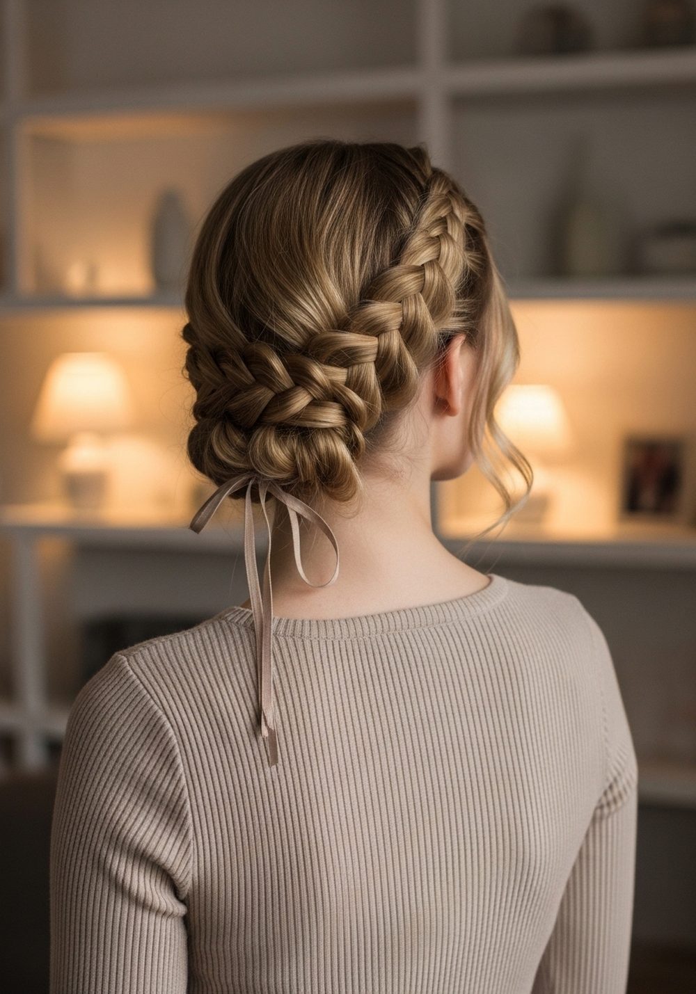 Twisted Nape Corset Braid Updo