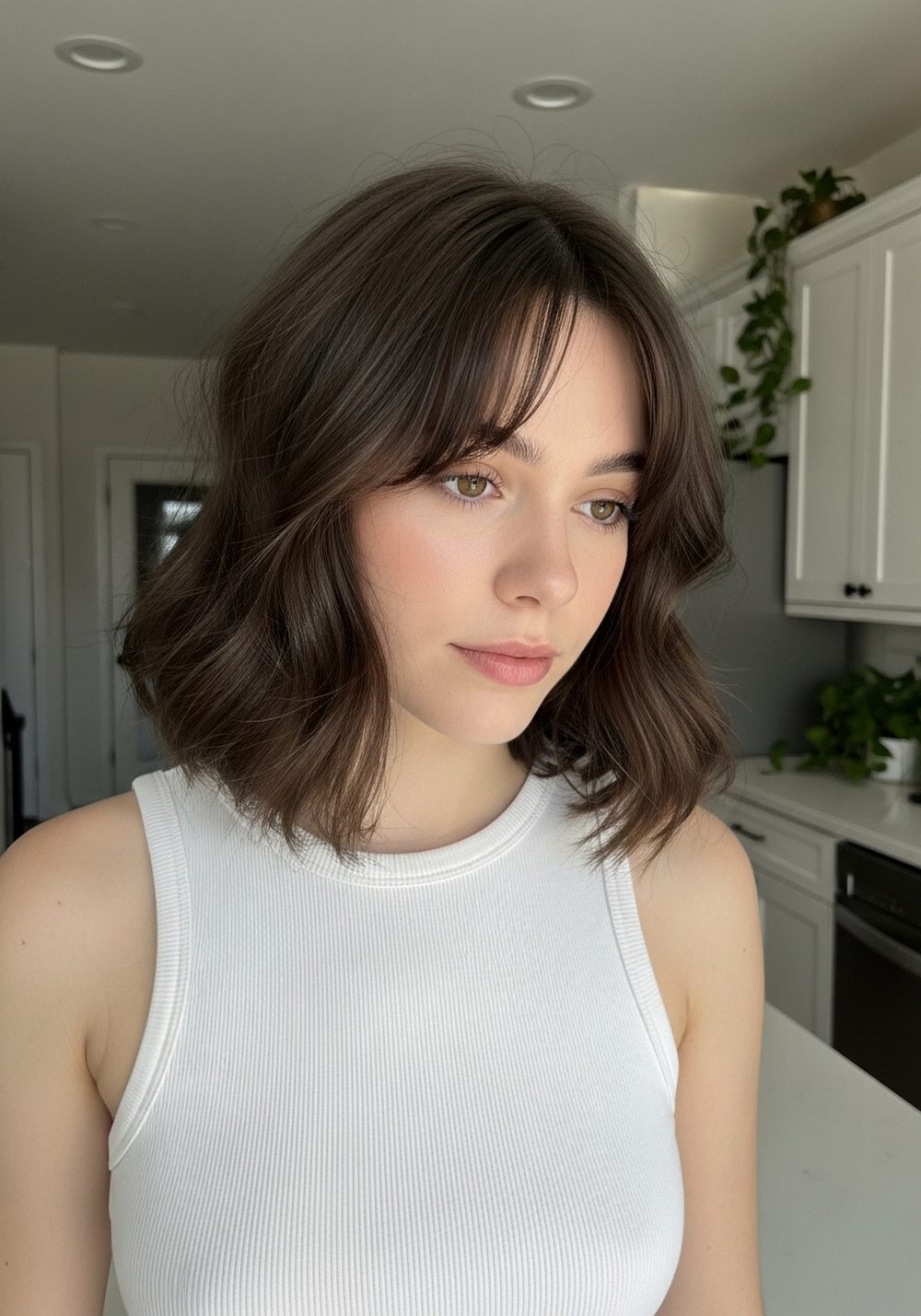 Wavy Cheek-Grazing Cloud Bob