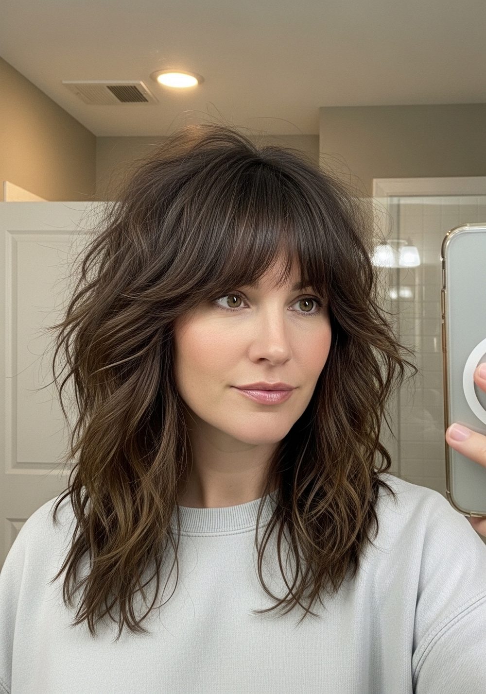 Wavy Layered Shag at the Collarbone