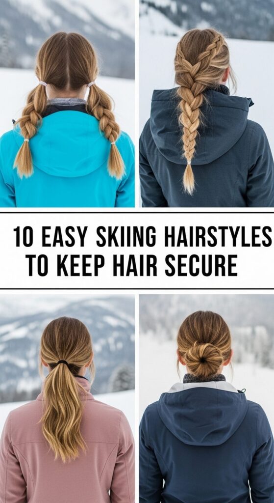 Easy Skiing Hairstyles to Keep Hair Secure