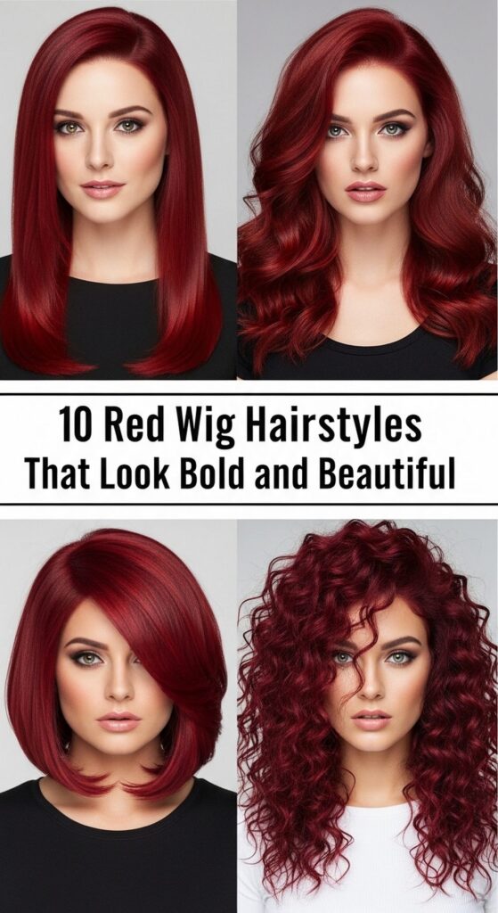 Red Wig Hairstyles That Look Bold and Beautiful